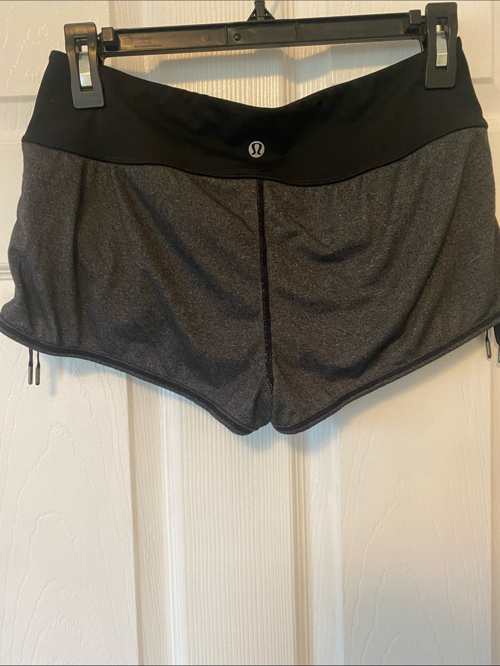 lululemon athletica Black and Gray Athletic Running Shorts